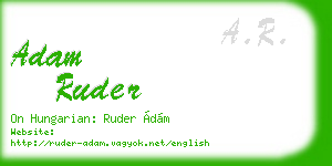 adam ruder business card
